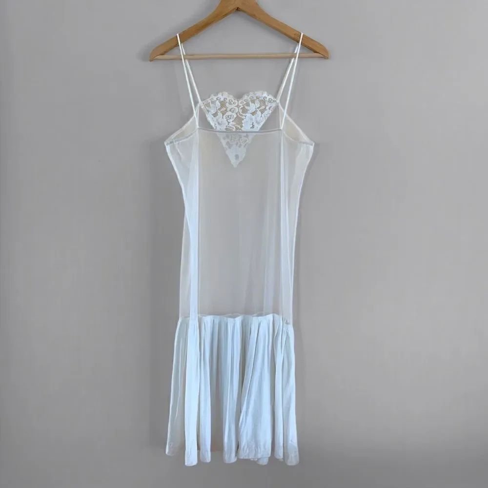 Vintage Sheer Lace Slip Dress - Picture 2 of 8